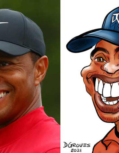 Tiger Woods Caricature