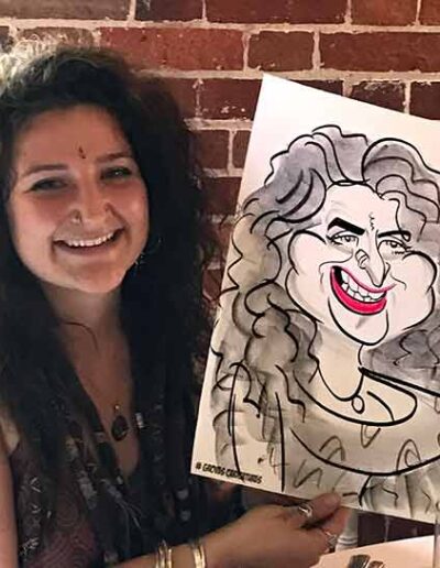 frizzy hair caricature