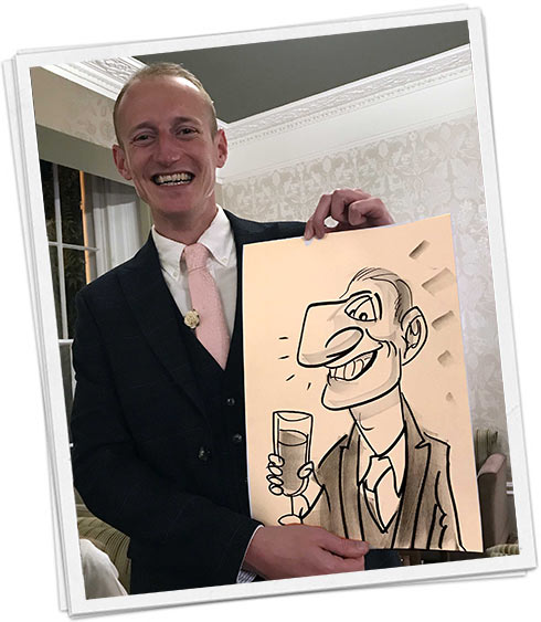 simply caricature of a wedding guest and he loves it simply drawing of a wedding guest and he loves it