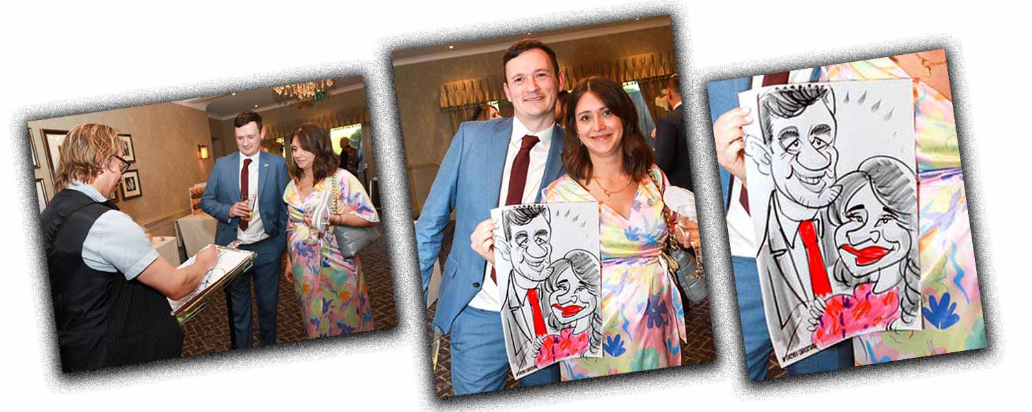 the process of live caricatures the process and example of live drawn caricatures