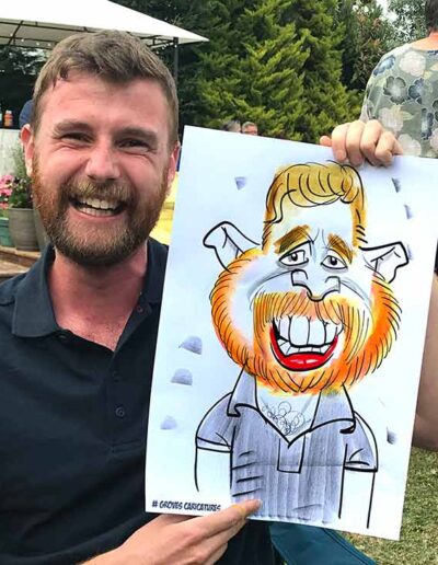 ginger beard in caricature