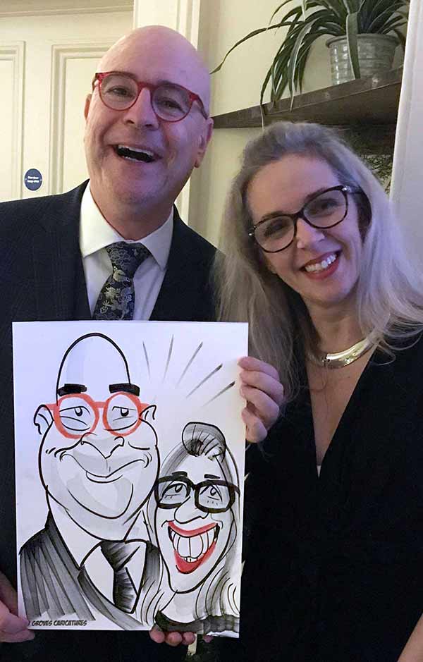 kent gathering book a caricaturist kent event guests pose with their caricature