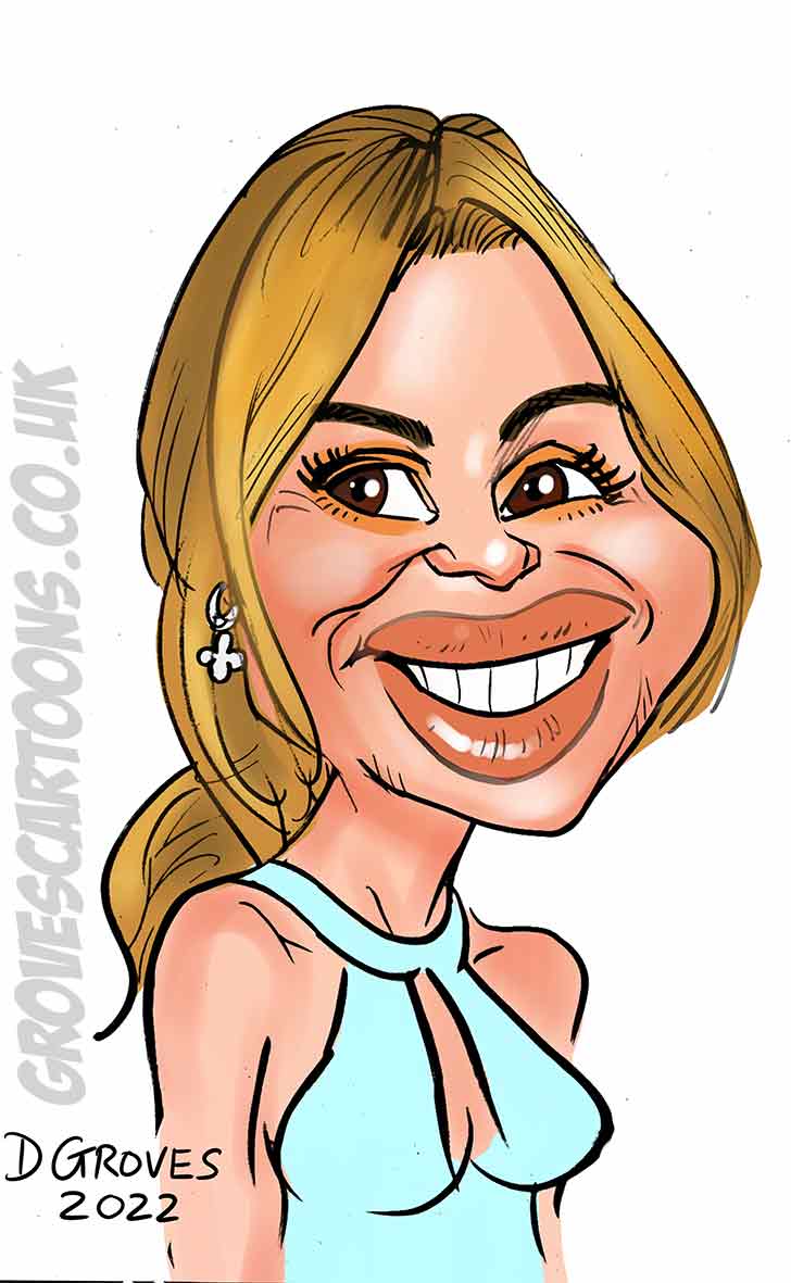 Amanda Holden Cartoon Portrait Amanda Holden Caricature