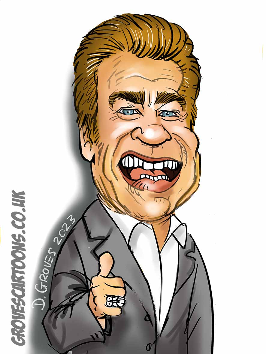 Arnold Schwarzenegger Portrait Arnold Schwarzenegger caricature and cartoon