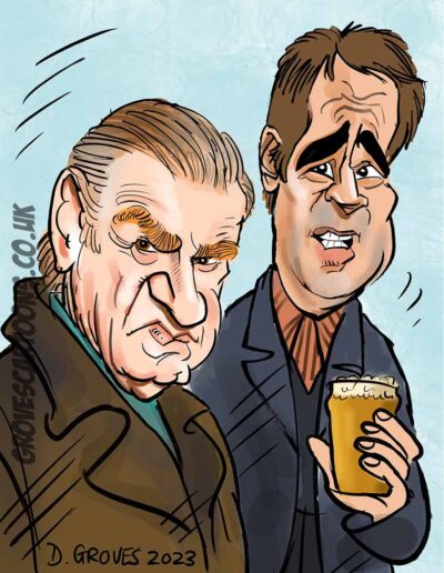 Brendan Gleeson and Colinn Farrell Caricature