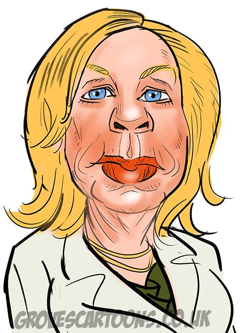 Dragons Den caricature Deborah Meaden caricature and portrait