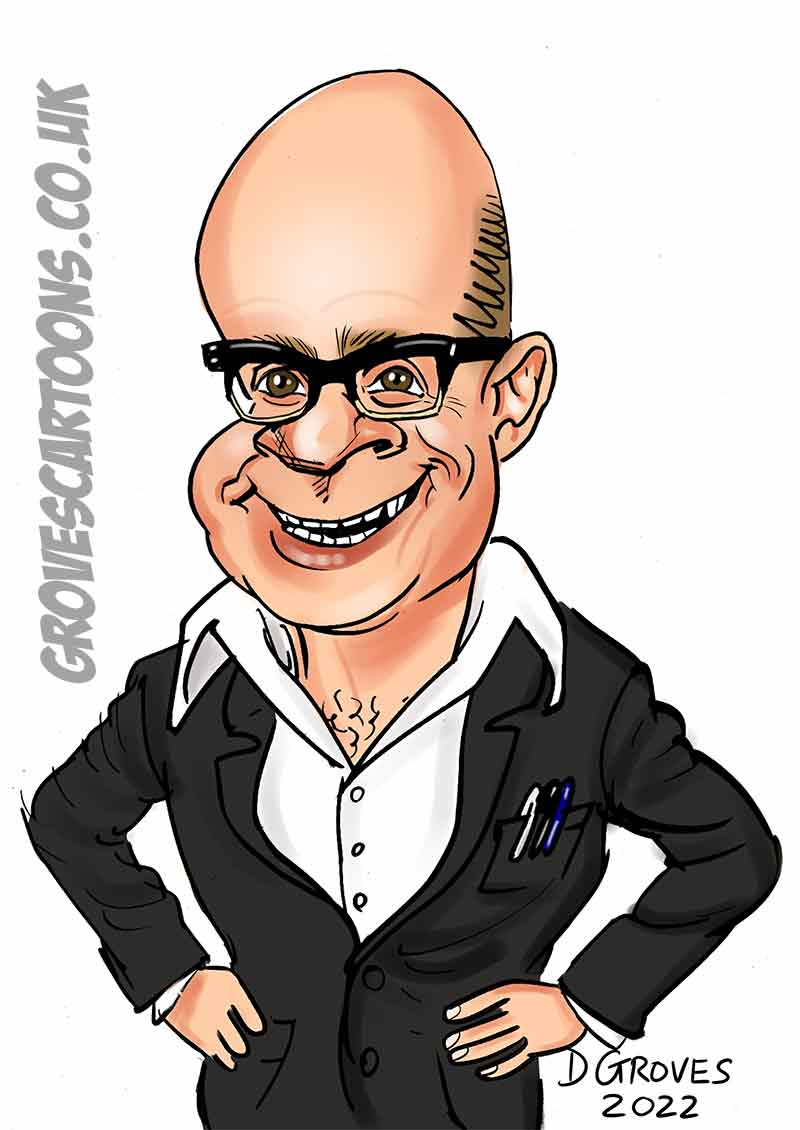 Harry Hill cartoon portrait Harry Hill caricature