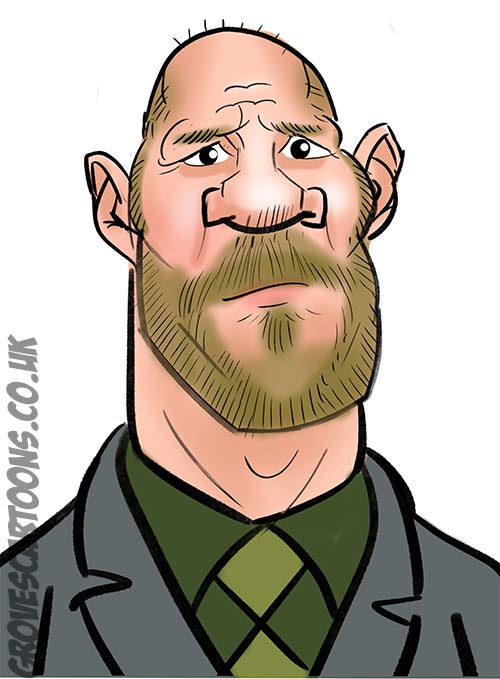 Jason Statham cartoon and portrait Jason Statham caricature