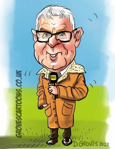 John Motson caricature