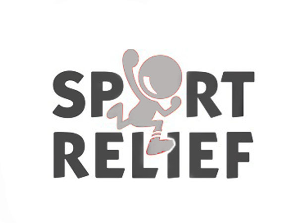 sports relief logo and a caricaturist client