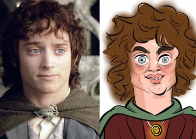 Frodo lord of the rings caricature