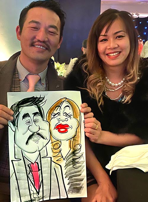 Caricatures at Great Gatsby party event Great Gatsby party event