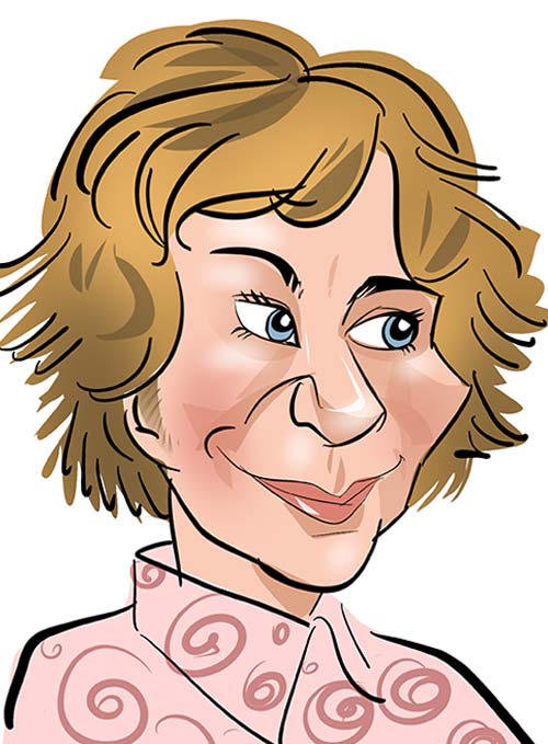 zoe wanamaker caricature