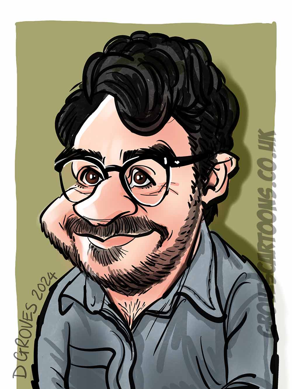 Cartoon of Simon Bird caricature of Simon Bird