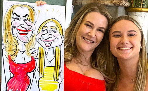 surrey sisters in cartoon surrey sisters in caricature